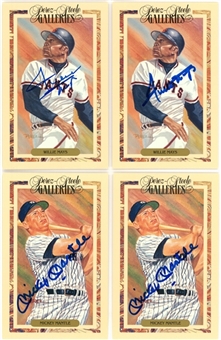 1990s Perez-Steele "Master Works" Boxes Collection (4) Including 13 Signed Cards, Featuring Mantle (2) and Mays (2) - Beckett